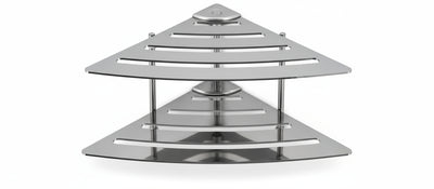 Angolare Doccia in Acciaio Inox Serie Point 1 Mensola Ad Angolo per Doccia Made in Italy Design Moderno