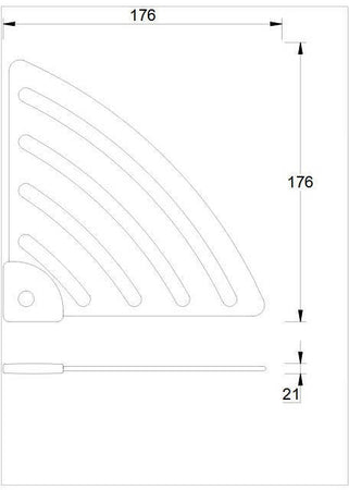 Angolare Doccia in Acciaio Inox Serie Point 1 Mensola Ad Angolo per Doccia Made in Italy Design Moderno