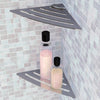Angolare Doccia in Acciaio Inox Serie Point 2 Mensola Angolare Doccia Design Moderno Made in Italy