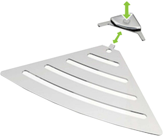Angolare Doccia in Acciaio Inox Serie Point 2 Mensola Angolare Doccia Design Moderno Made in Italy