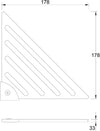 Angolare Doccia in Acciaio Inox Serie Point 2 Mensola Angolare Doccia Design Moderno Made in Italy
