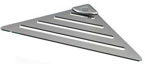 Angolare Doccia in Acciaio Inox Serie Point 2 Mensola Angolare Doccia Design Moderno Made in Italy