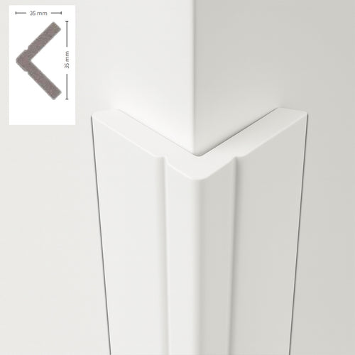 *STOCK FOLLI* asta intera di Profilo angolare in Polimeri Bianco RAL 9016 verniciabile 35X35mm