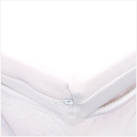 Topper per materasso in MemoryFoam - alto 3 cm, sfoderabile, tessuto AloeVera | Correttore H3 MiaSuite