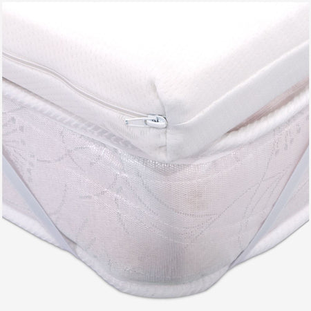 Topper per materasso in MemoryFoam - alto 8 cm, sfoderabile, tessuto AloeVera | Correttore H8 MiaSuite
