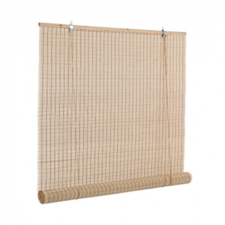 Tenda Anna naturale in bamboo, barre in legno e filo di poliestere copertura 75%