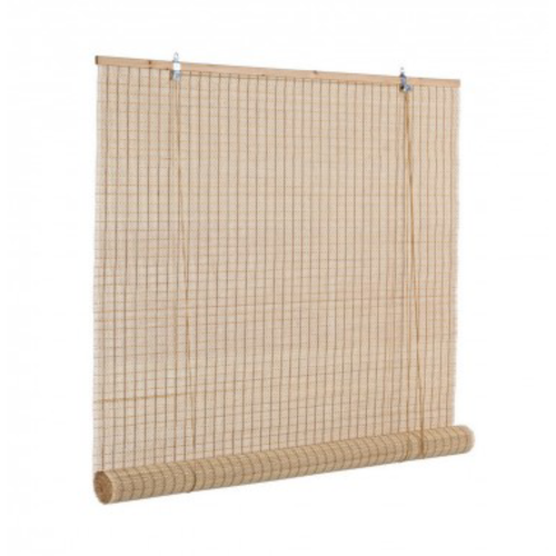 Tenda Anna naturale in bamboo, barre in legno e filo di poliestere copertura 75%