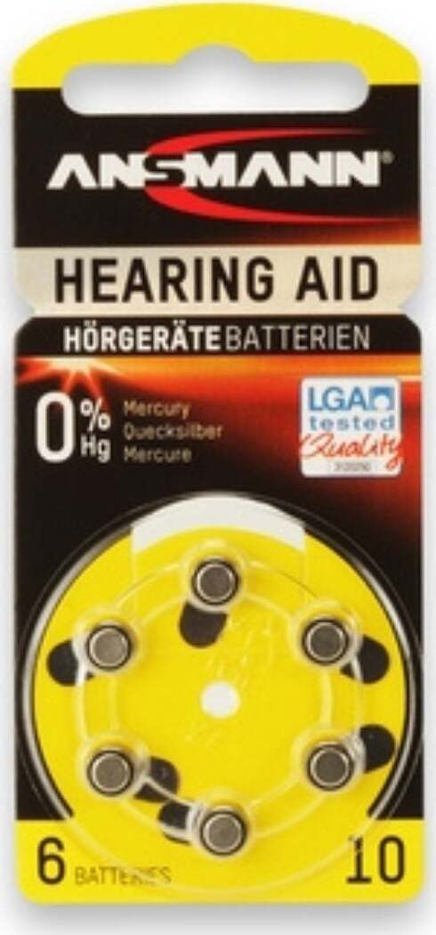 Ansmann-Batteria-bottone-Zinco-Aria-da-1,4V-Conf-6-pz
