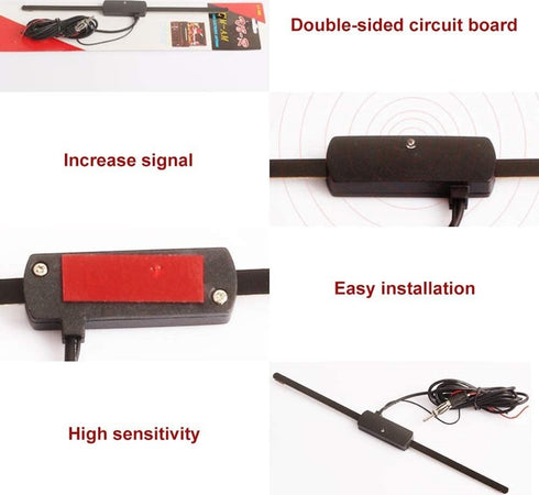 Antenna Auto Universale YIEHO 28cm - Per Ricezione FM E DAB, Corta E Resistente, Per Tutte Le Auto