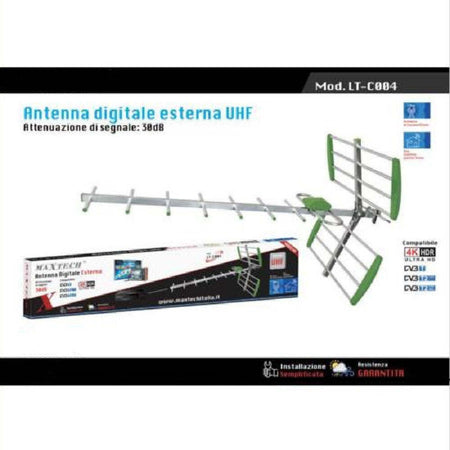 Antenna Digitale Esterno Tv Uhf 30db Televisore Digitale Terrestre Maxtech Lt-c004 Elettronica e telefonia > Accessori Audio e Video > Antenne Trade Shop italia - Napoli, Commerciovirtuoso.it