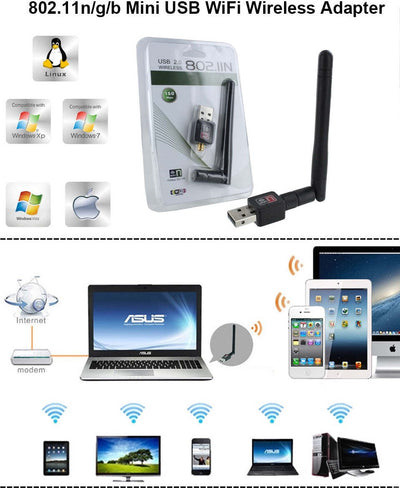 ANTENNA MINI USB WIRELESS ADATTATORE WIFI CHIAVETTA WI-FI PENNA 150 Mbps  Trade Shop italia - Napoli, Commerciovirtuoso.it