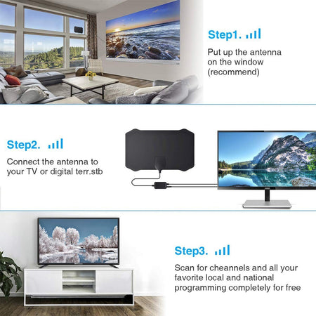 ANTENNA TV 50KM RANGE ANTENNA DVB-T 2 HDTV DTT USB INTERNA PER TV DIGITALE 1080P  Trade Shop italia - Napoli, Commerciovirtuoso.it