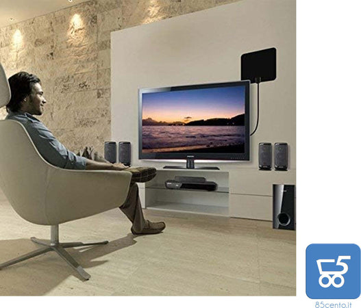 Antenna TV, SUNRASE 13FT Aggiornato USB Alimentato Amplificato Antenna1080P HDTV Digitale Con 13 Metri Indoor ad Antenna TV Via Cavo Per Canali Locali