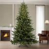 Albero di natale Tonale con Led e Tronco Marrone 80% PE Effetto Real Touch