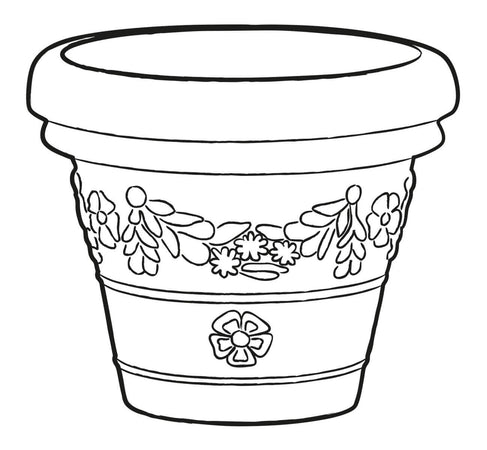 Vaso "Festonato Classic" in plastica da giardino per fiori e piante