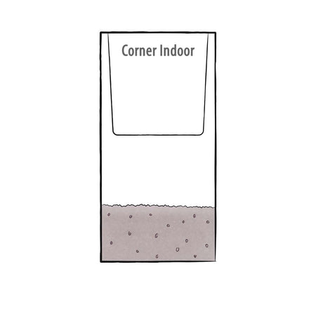 Vaso ''Corner'' in plastica angolare, indoor e outdoor per fiori e piante