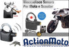 ANTIFURTO-SONORO-MOTO-SCOOTER-LUCCHETTO-BLOCCADISCO-ALLARME-IMPERMEABILE-110dBa