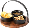 Antipastiera Base In Legno Con Manico Metallo + 3 Ciotole Vassoio Finger Food Cucina > Accessori cucina Trade Shop italia - Napoli, Commerciovirtuoso.it