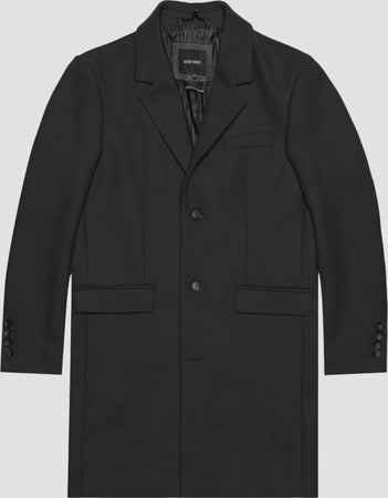 Antony-Morato-Cappotto-Uomo-Slim-Fit-Russel-Nero-Misto-Lana-E-Cachemire-Cappotto-Classico-Mono-Petto