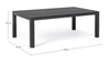 Tavolo Kledi piano in ceramica, struttura in alluminio per esterno da 120 x 70 cm