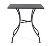 Tavolino quadrato Kelsie con struttura in acciaio, finitura opaca, per esterno