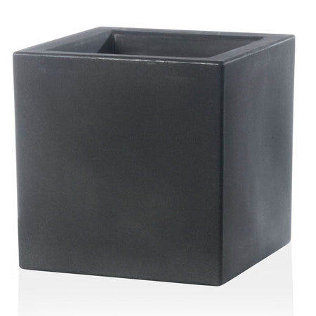 Vaso Moderno "Cubo Schio" Essential in plastica da giardino per fiori e piante