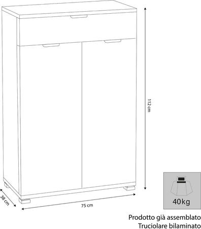 ANTS---armadietto-con-2-ante-e-un-cassetto-Rovere-grigio-Milani-Home