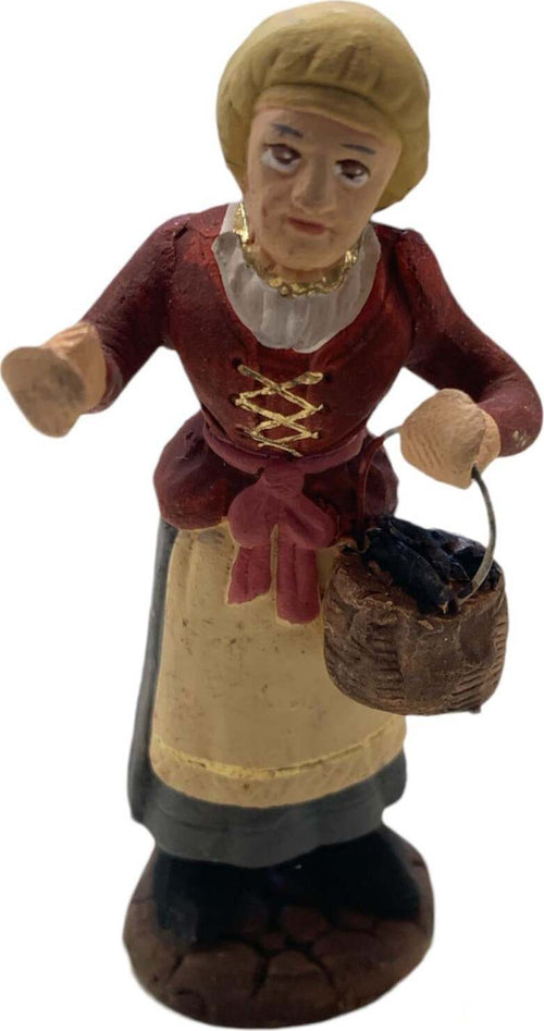 Anziana con cesto statuetta in terracotta artigianale per presepe napoletano da h 7 cm Casa e cucina/Decorazioni per interni/Addobbi e decorazioni per ricorrenze/Decorazioni natalizie/Presepi/Statuine e fondali per il presepe MagiediNatale.it - Altamura, Commerciovirtuoso.it