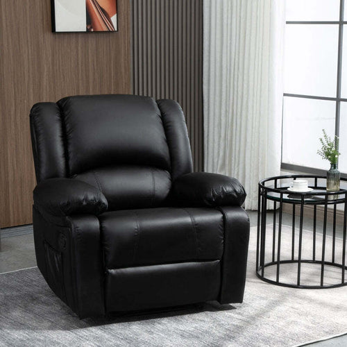 AOS57-Poltrona-Relax-Reclinabile-Tasche-Laterali,-100x89x100cm,-Nera