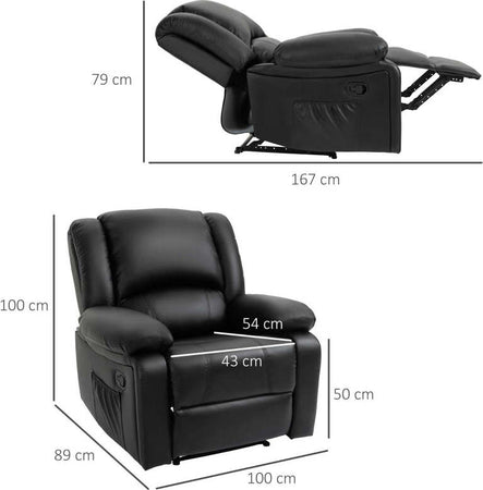 AOS57-Poltrona-Relax-Reclinabile-Tasche-Laterali,-100x89x100cm,-Nera