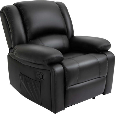 AOS57-Poltrona-Relax-Reclinabile-Tasche-Laterali,-100x89x100cm,-Nera