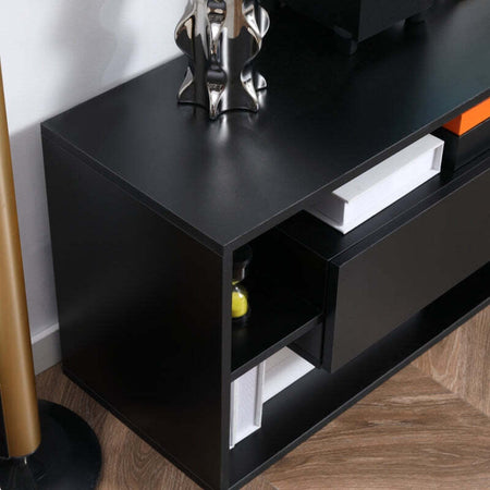 AOS62-NUOVO-SVENDITA-mobile-tv-parete-attrezzata-soggiorno-salotto-con-mensole-nero-1,80-metri-+-2-mensole