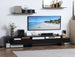 set mobile tv + 2 mensole in legno per soggiorno salotto arredo moderno 180x45x35