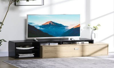 AOS63 nuovo svendita MOBILE tv soggiorno salotto in legno nero quercia porta tv moderno televisore
