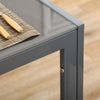 AOS64-NUOVO-SVENDITA-set-tavolo-+-4-sedie-grigio-pelle-soggiorno-salotto-tavolo-in-acciaio-e-vetro-cucina