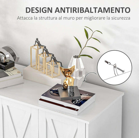 AOS72-NUOVO-SVENDITA-credenza-bianca-mobile-tv-cucina-soggiorno-salotto-camera-bagno-multiuso