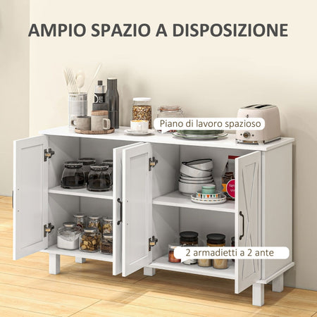 AOS72 NUOVO SVENDITA credenza bianca mobile tv cucina soggiorno salotto camera bagno multiuso