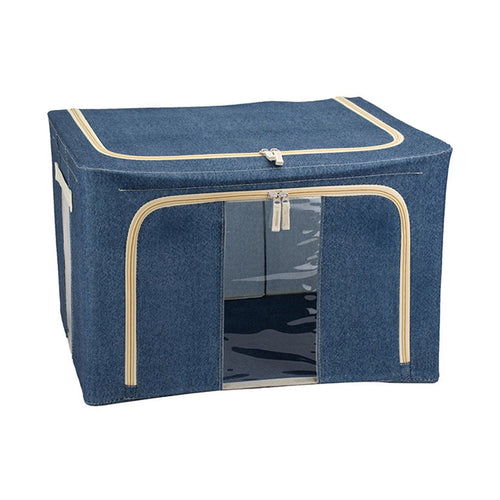 Scatola cambio stagione rigida box in tessuto salvaspazio per armadio con doppia cerniera