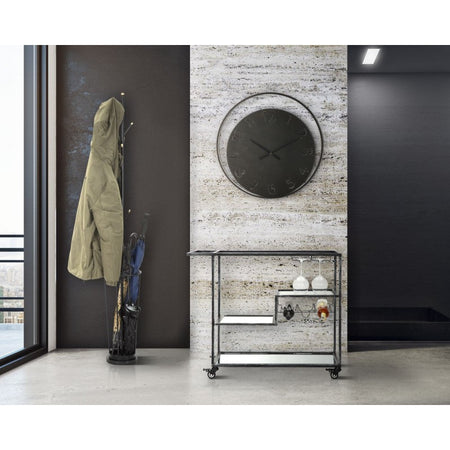 Appendiabiti e portaombrelli in metallo colore nero per interni