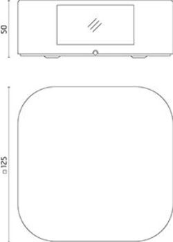 Apparecchio decorativo di forma quadrata da esterni a parete Ares Marco Double