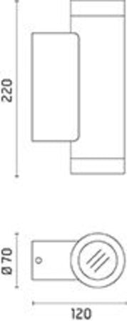 Flos Emma Wall 2 Double Retrofit Apparecchio per esterni a parete