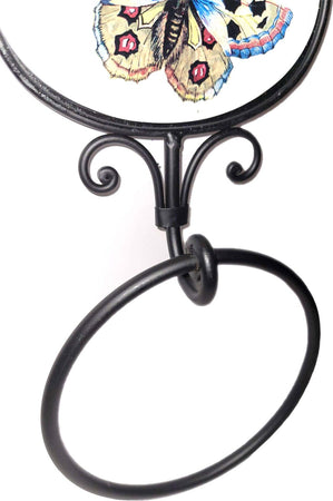 Appendi Asciugamani Da Parete Lorenzon in Ferro Nero Con Disegno Di Farfalla in Stile Country Provenzale 38 Cm Casa e cucina/Bagno/Accessori e biancheria da bagno per bambini/Accessori/Ganci appendi asciugamani Ideart - Valdilana, Commerciovirtuoso.it