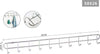 Appendiabiti A 10 Ganci Posti Attaccapanni A Parete 60x3,5 Cm Bagno Cucina 58026 Casa e cucina/Arredamento/Ingresso/Appendiabiti a parete Trade Shop italia - Napoli, Commerciovirtuoso.it