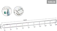 Appendiabiti A 10 Ganci Posti Attaccapanni A Parete 60x3,5 Cm Bagno Cucina 58026 Casa e cucina/Arredamento/Ingresso/Appendiabiti a parete Trade Shop italia - Napoli, Commerciovirtuoso.it