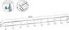 Appendiabiti A 10 Ganci Posti Attaccapanni A Parete 60x3,5 Cm Bagno Cucina 58026 Casa e cucina/Arredamento/Ingresso/Appendiabiti a parete Trade Shop italia - Napoli, Commerciovirtuoso.it