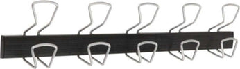 Appendiabiti a colonna a 5 posti - 76x7 2x16 cm - metallo-ABS - nero-grigio metallizzato - Alba Casa e cucina/Arredamento/Ingresso/Appendiabiti Eurocartuccia - Pavullo, Commerciovirtuoso.it