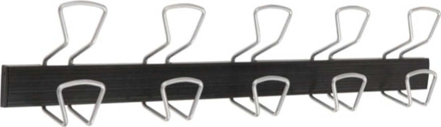 Appendiabiti a colonna a 5 posti - 76x7 2x16 cm - metallo-ABS - nero-grigio metallizzato - Alba Casa e cucina/Arredamento/Ingresso/Appendiabiti Eurocartuccia - Pavullo, Commerciovirtuoso.it