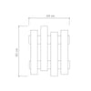 Appendiabiti a muro Wave bianco 8 ganci