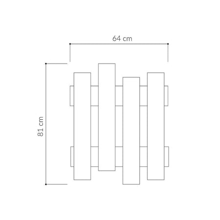 Appendiabiti a muro Wave bianco 8 ganci