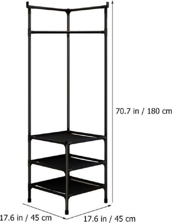 VIPEK L22S Appendiabiti Ad Angolo A L – Armadio Autoportante Con 8 Ripiani E 6 Aste, Capacità 725 Kg, Acciaio